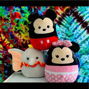 Squishmallows Mickey, Minnie & Dumbo 7”